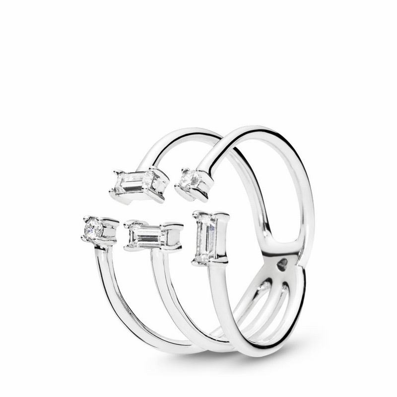 Pandora Australia Shards of Sparkle Stackable Ring - Sterling Silver | YSJTMN234